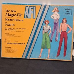 Vintage AFI Magic FIT MASTER PATTERN for PANTS. 1974 Uncut